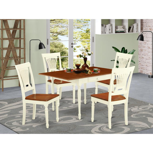 Dining Room Set Buttermilk & Cherry MZPL5 - WHI - W By East West Furniture | Dining Sets | Modishstore