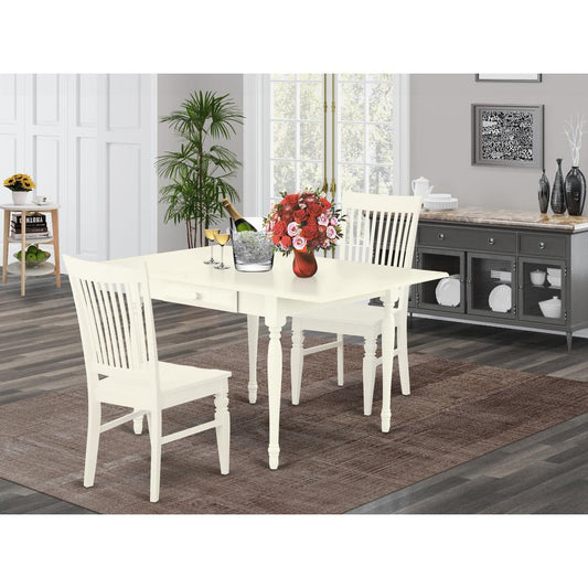 Dining Room Set Linen White MZWE3 - LWH - W By East West Furniture | Dining Sets | Modishstore