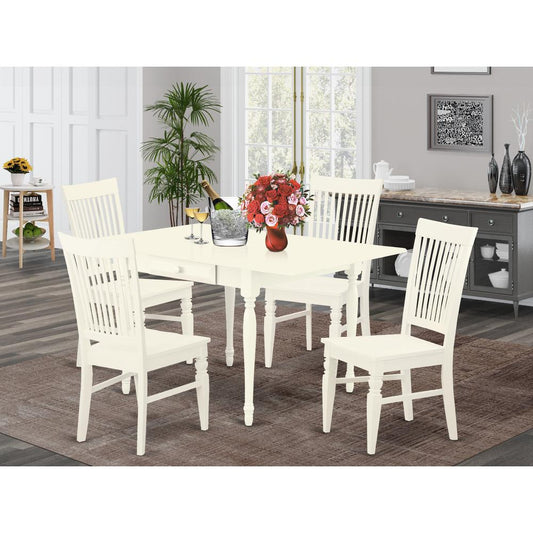 Dining Room Set Linen White MZWE5 - LWH - W By East West Furniture | Dining Sets | Modishstore