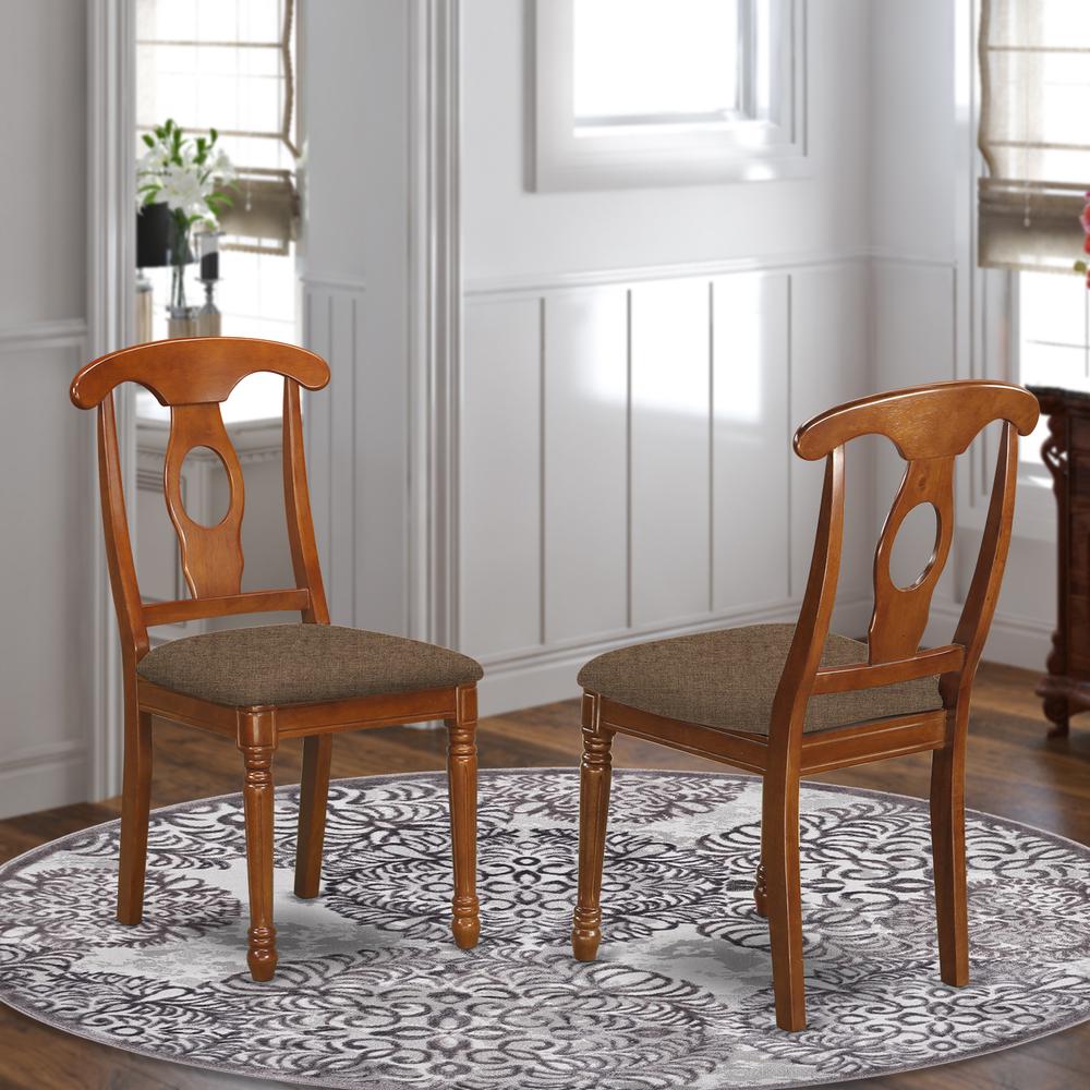 Nac-Sbr-C Napoleon Styled Kitchen Chair With Fabric Seat By East West Furniture | Dining Chairs | Modishstore - 2