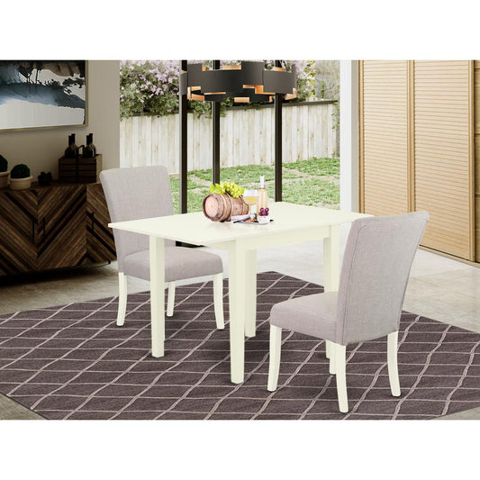 Dining Room Set Linen White NDAL3-LWH-05 By East West Furniture | Dining Sets | Modishstore