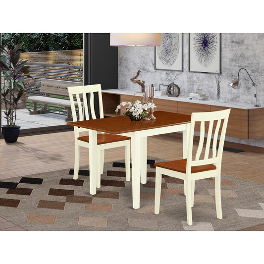 Dining Room Set Buttermilk & Cherry NDAN3 - WHI - W By East West Furniture | Dining Sets | Modishstore