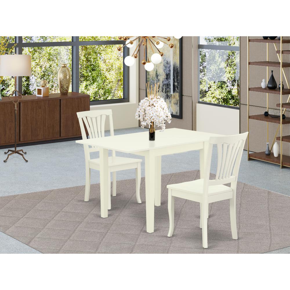 Dining Room Set Linen White NDAV3 - LWH - W By East West Furniture | Dining Sets | Modishstore
