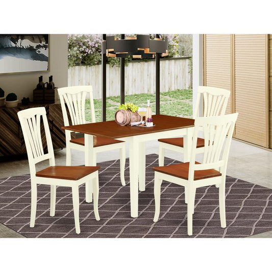 Dining Room Set Buttermilk & Cherry NDAV5 - WHI - W By East West Furniture | Dining Sets | Modishstore