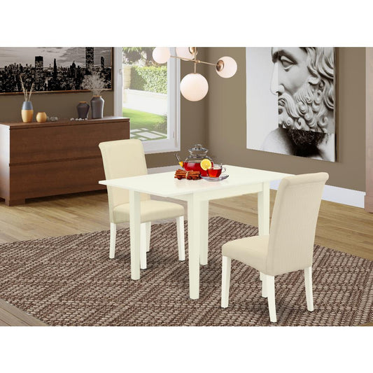 Dining Room Set Linen White NDBA3 - LWH - 01 By East West Furniture | Dining Sets | Modishstore