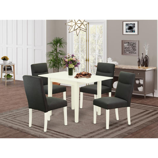 Dining Room Set Linen White NDBE5-LWH-20 By East West Furniture | Dining Sets | Modishstore
