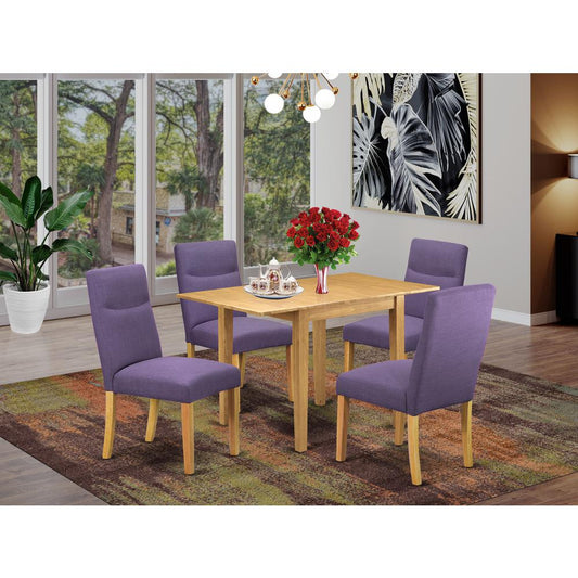 Dining Room Set Oak NDBE5-OAK-10 By East West Furniture | Dining Sets | Modishstore