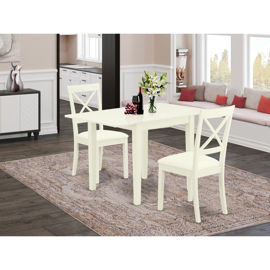 Dining Room Set Linen White NDBO3 - LWH - LC By East West Furniture | Dining Sets | Modishstore