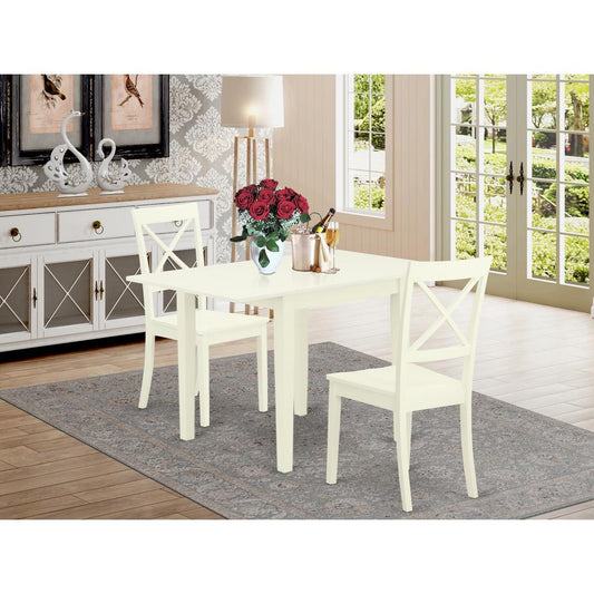 Dining Room Set Linen White NDBO3 - LWH - W By East West Furniture | Dining Sets | Modishstore