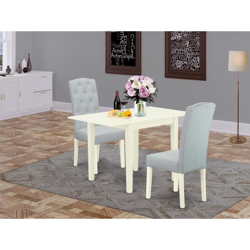 Dining Room Set Linen White NDCE3-LWH-15 By East West Furniture | Dining Sets | Modishstore