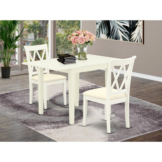Dining Room Set Linen White NDCL3 - LWH - C By East West Furniture | Dining Sets | Modishstore