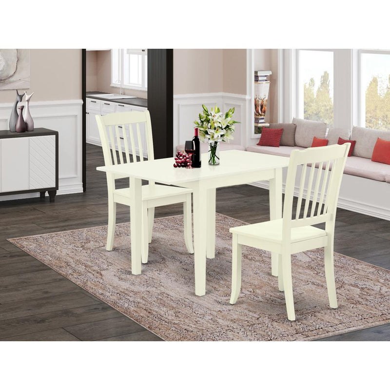 Dining Room Set Linen White NDDA3 - LWH - W By East West Furniture | Dining Sets | Modishstore