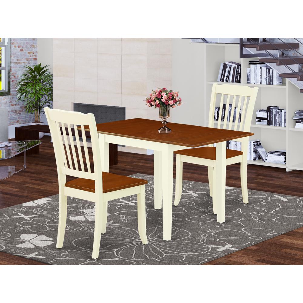 Dining Room Set Buttermilk & Cherry NDDA3 - WHI - W By East West Furniture | Dining Sets | Modishstore