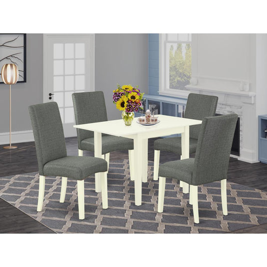 Dining Room Set Linen White NDDR5-LWH-07 By East West Furniture | Dining Sets | Modishstore