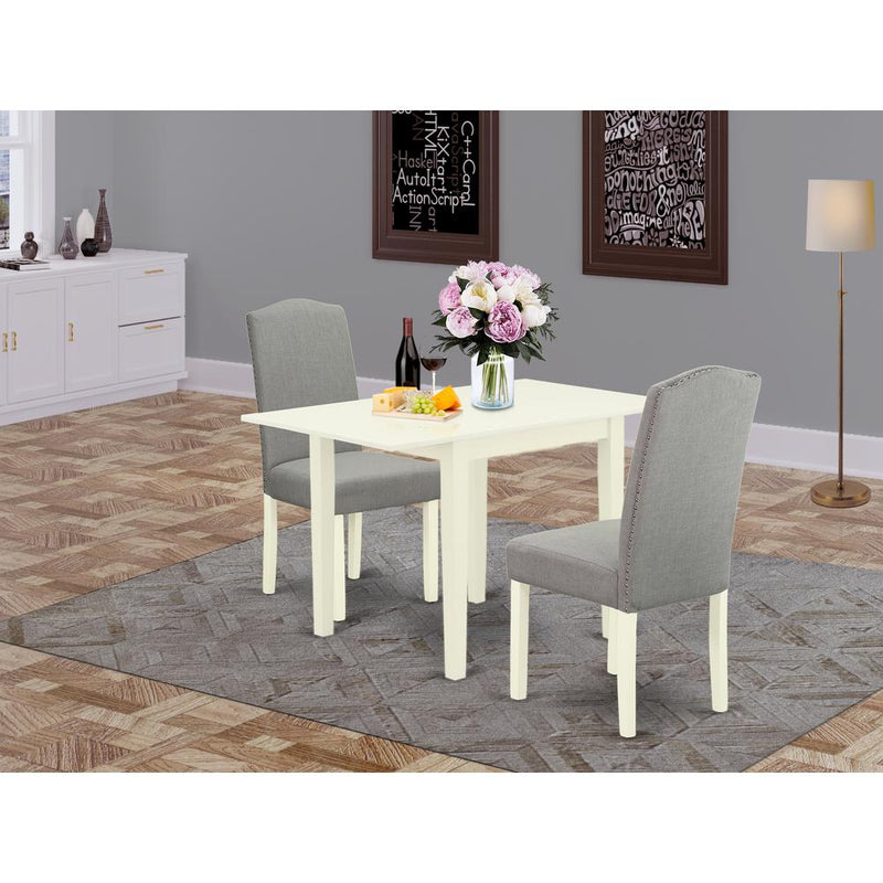 Dining Room Set Linen White NDEN3-LWH-06 By East West Furniture | Dining Sets | Modishstore