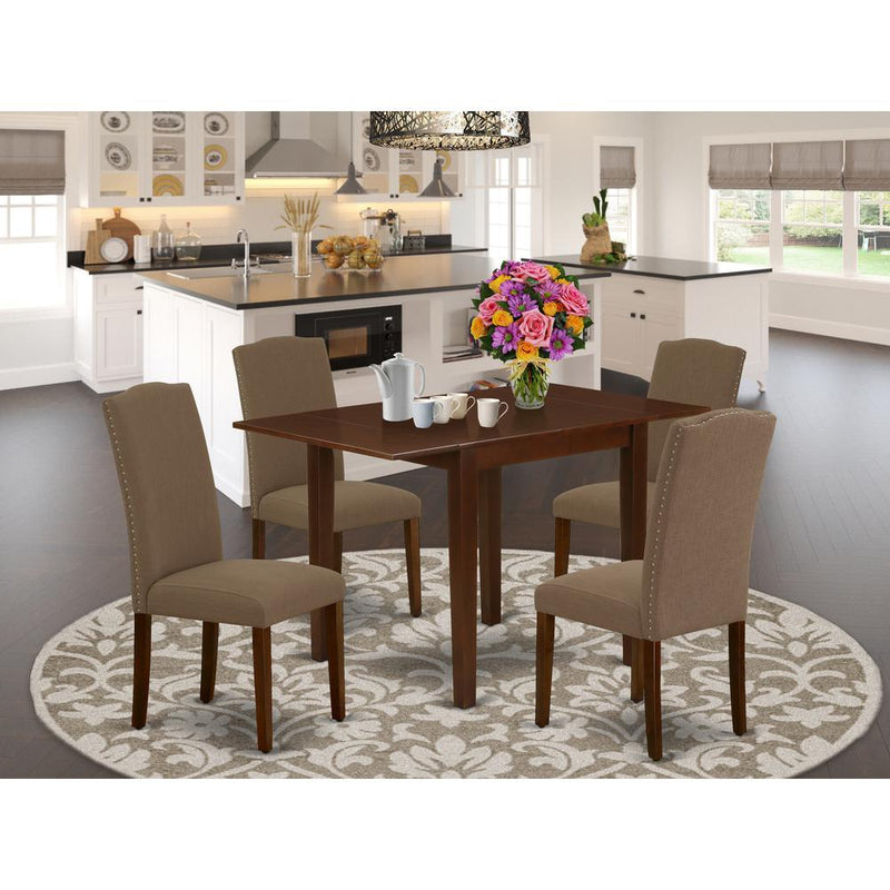 Dining Room Set Mahogany NDEN5-MAH-18 By East West Furniture | Dining Sets | Modishstore