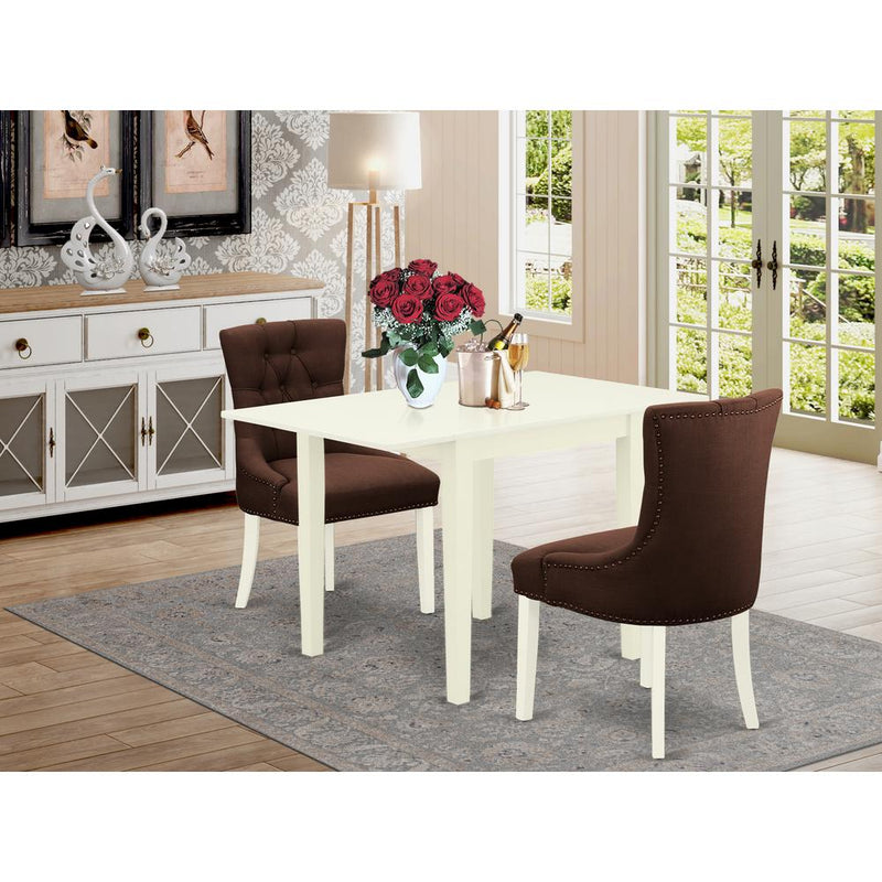 Dining Room Set Linen White NDFR3-LWH-19 By East West Furniture | Dining Sets | Modishstore