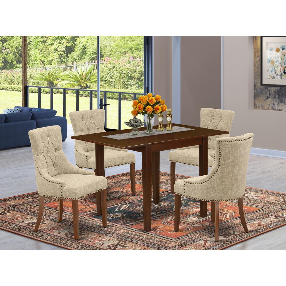 Dining Room Set Mahogany NDFR5-MAH-05 By East West Furniture | Dining Sets | Modishstore