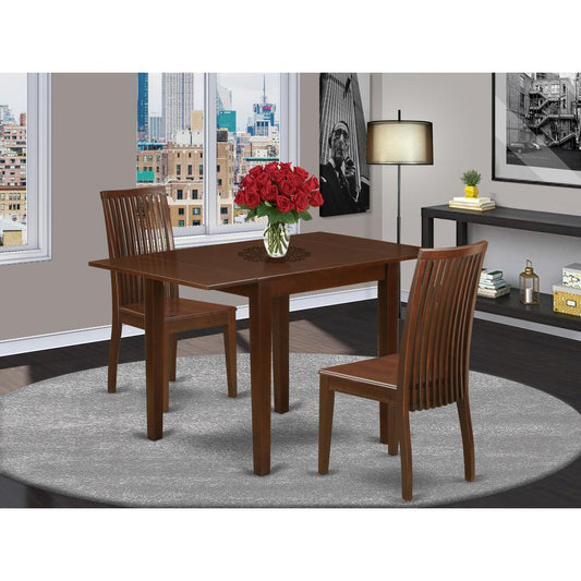 Dining Room Set Mahogany NDIP3-MAH-W By East West Furniture | Dining Sets | Modishstore