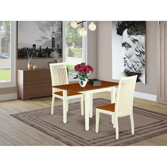 Dining Room Set Buttermilk & Cherry NDIP3 - WHI - W By East West Furniture | Dining Sets | Modishstore