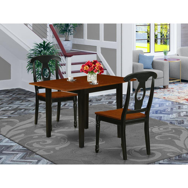 Dining Room Set Black & Cherry NDKE3-BCH-W By East West Furniture | Dining Sets | Modishstore