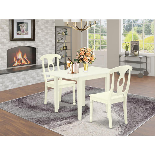 Dining Room Set Linen White NDKE3 - LWH - W By East West Furniture | Dining Sets | Modishstore