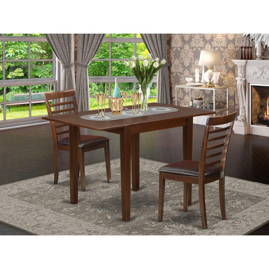 Dining Room Set Mahogany NDML3-MAH-LC By East West Furniture | Dining Sets | Modishstore