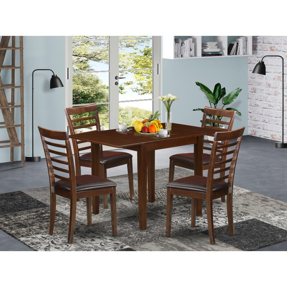 Dining Room Set Mahogany NDML5-MAH-LC By East West Furniture | Dining Sets | Modishstore