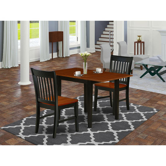 Dining Room Set Black & Cherry NDNO3 - BCH - W By East West Furniture | Dining Sets | Modishstore