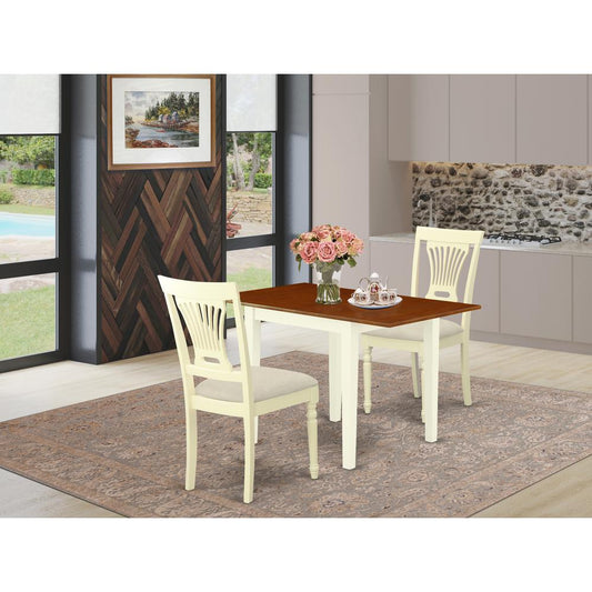 Dining Room Set Buttermilk & Cherry NDPL3 - WHI - C By East West Furniture | Dining Sets | Modishstore