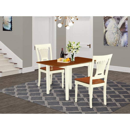Dining Room Set Buttermilk & Cherry NDPL3 - WHI - W By East West Furniture | Dining Sets | Modishstore