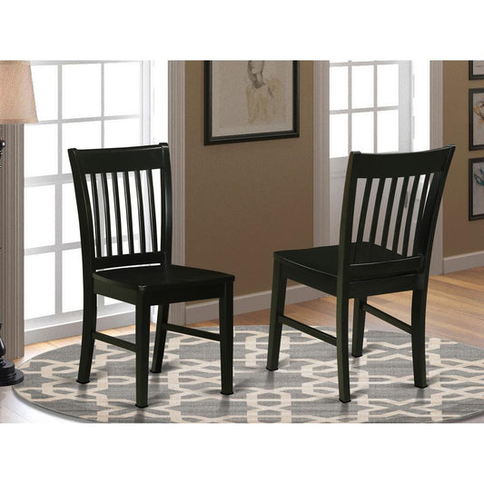 Norfolk Dining Chair Wood Seat Black Finish., Set Of 2 By East West Furniture | Dining Chairs | Modishstore