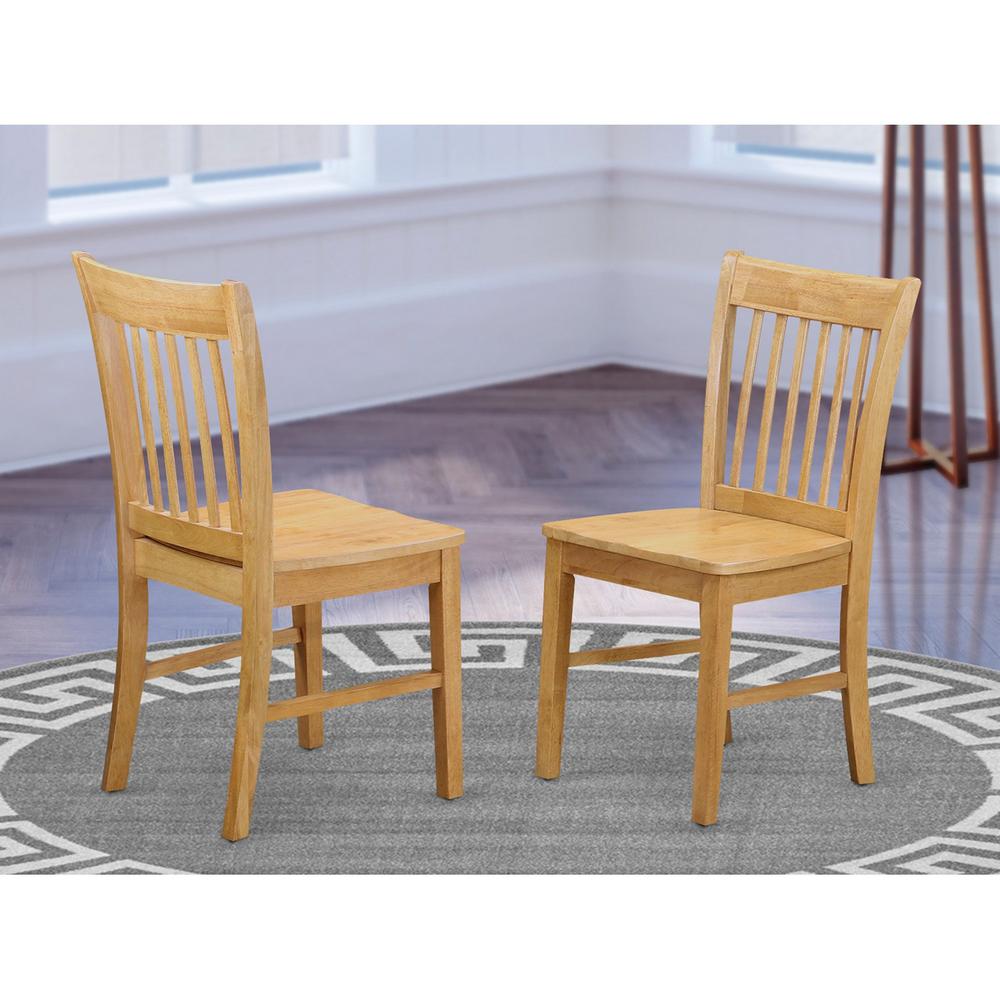5 Piece Dining Room Set - Oak Mid Century Modern Kitchen Table And 4 Oak Kitchen Chairs And Dining Tables By East West Furniture | Dining Sets | Modishstore - 3