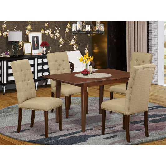 Dining Room Set Mahogany NFEL5-MAH-16 By East West Furniture | Dining Sets | Modishstore