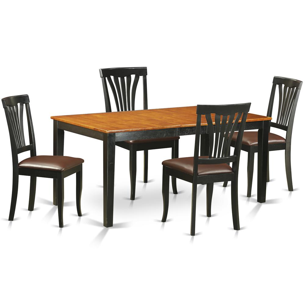 5 Pc Kitchen Table Set-Dining Table And 4 Leather Dining Chairs By East West Furniture | Dining Sets | Modishstore - 2