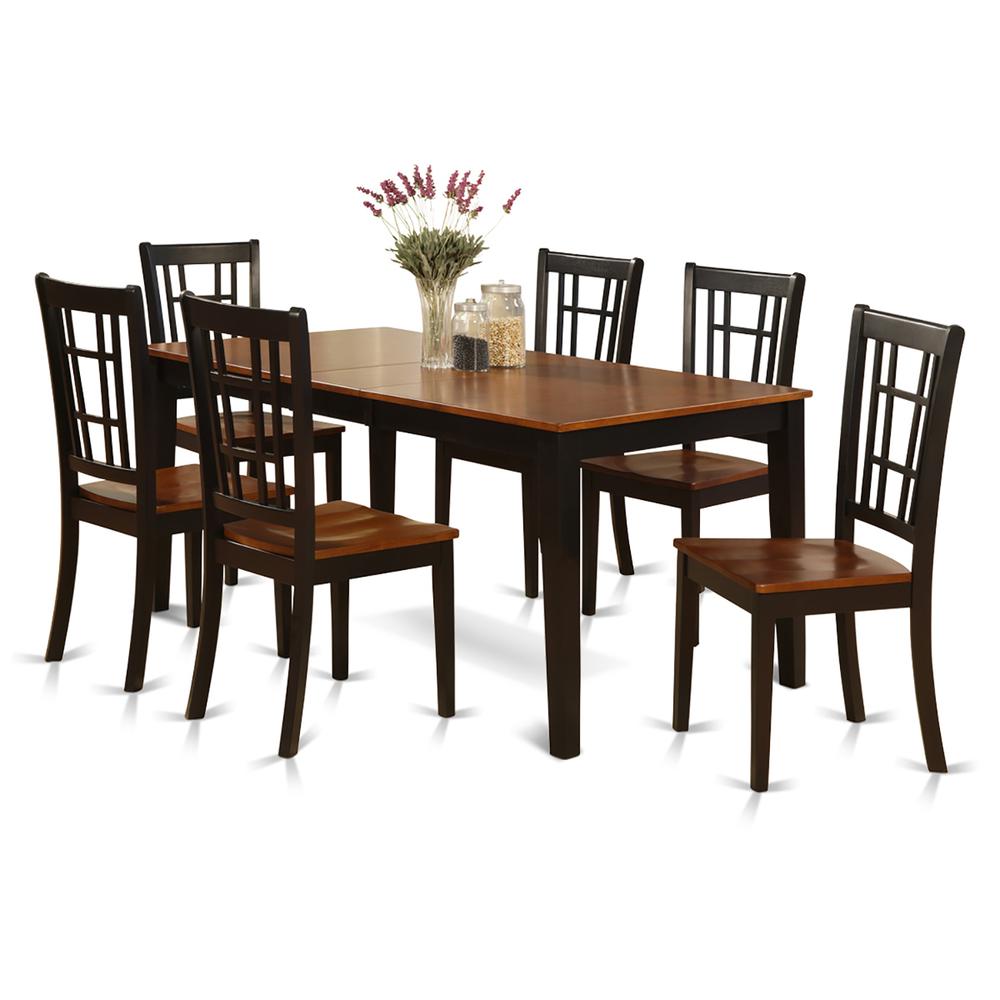 7 Pc Formal Dining Room Set-Dining Table And 6 Chairs For Dining Room By East West Furniture | Dining Sets | Modishstore - 2