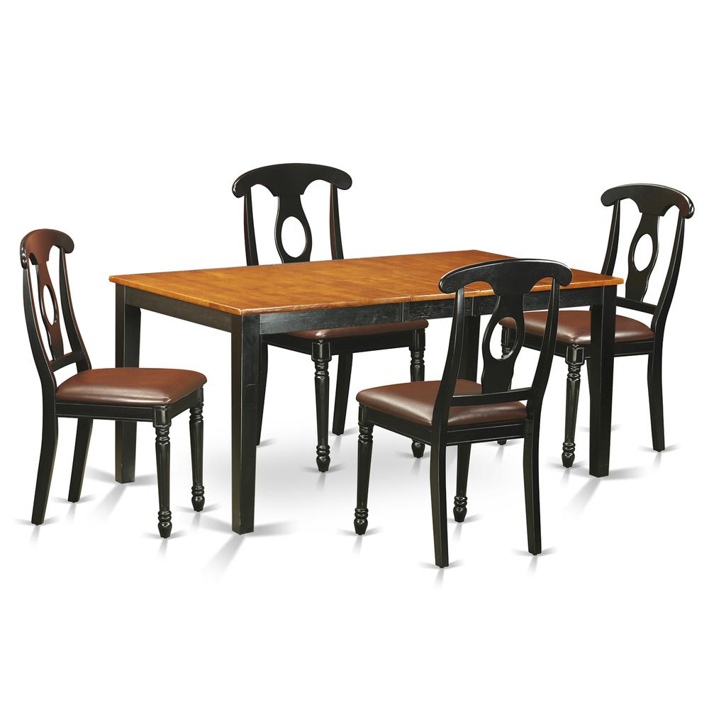5 Pc Dining Room Set-Dining Table And 4 Wood Dining Chairs By East West Furniture | Dining Sets | Modishstore - 2