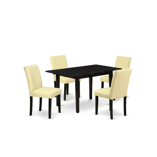 Dining Table - Dining Chairs NOAB5 - BLK - 73 By East West Furniture | Dining Sets | Modishstore
