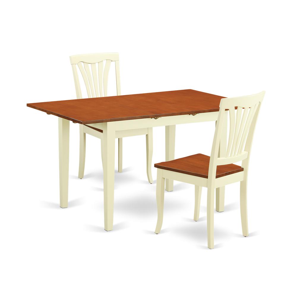 3 Pc Dinette Table Set - Table And 2 Dining Chairs By East West Furniture | Dining Sets | Modishstore - 6