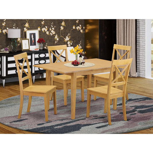 Dining Room Set Oak NOBO5-OAK-W By East West Furniture | Dining Sets | Modishstore