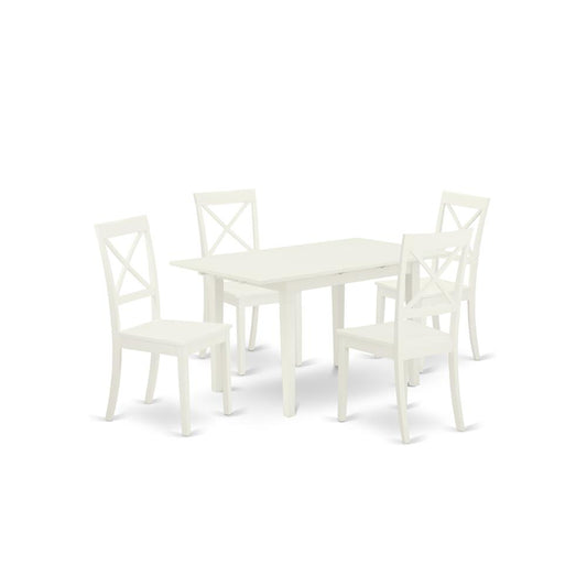 Dining Table - Dining Chairs NOBO5 - WHI - W By East West Furniture | Dining Sets | Modishstore