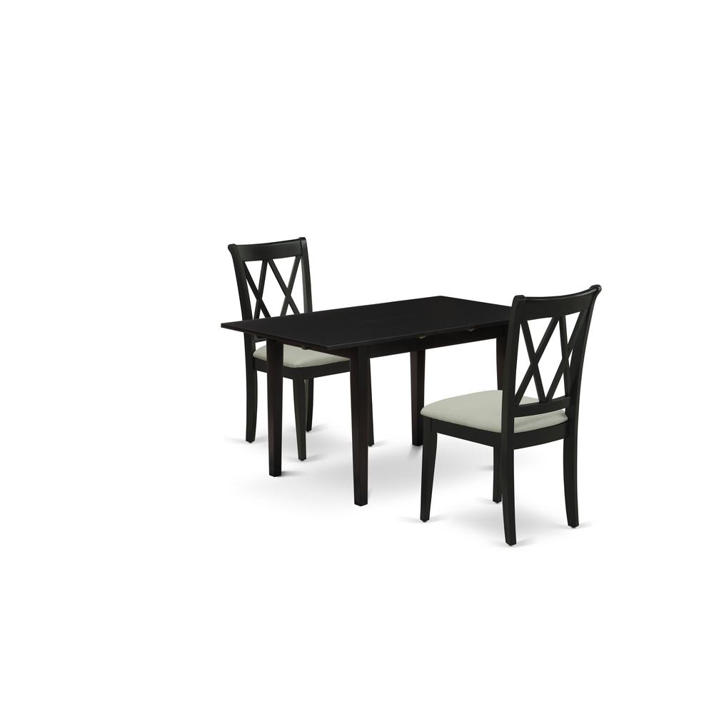 Dining Table - Dining Chairs NOCL3 - BLK - C By East West Furniture | Dining Sets | Modishstore