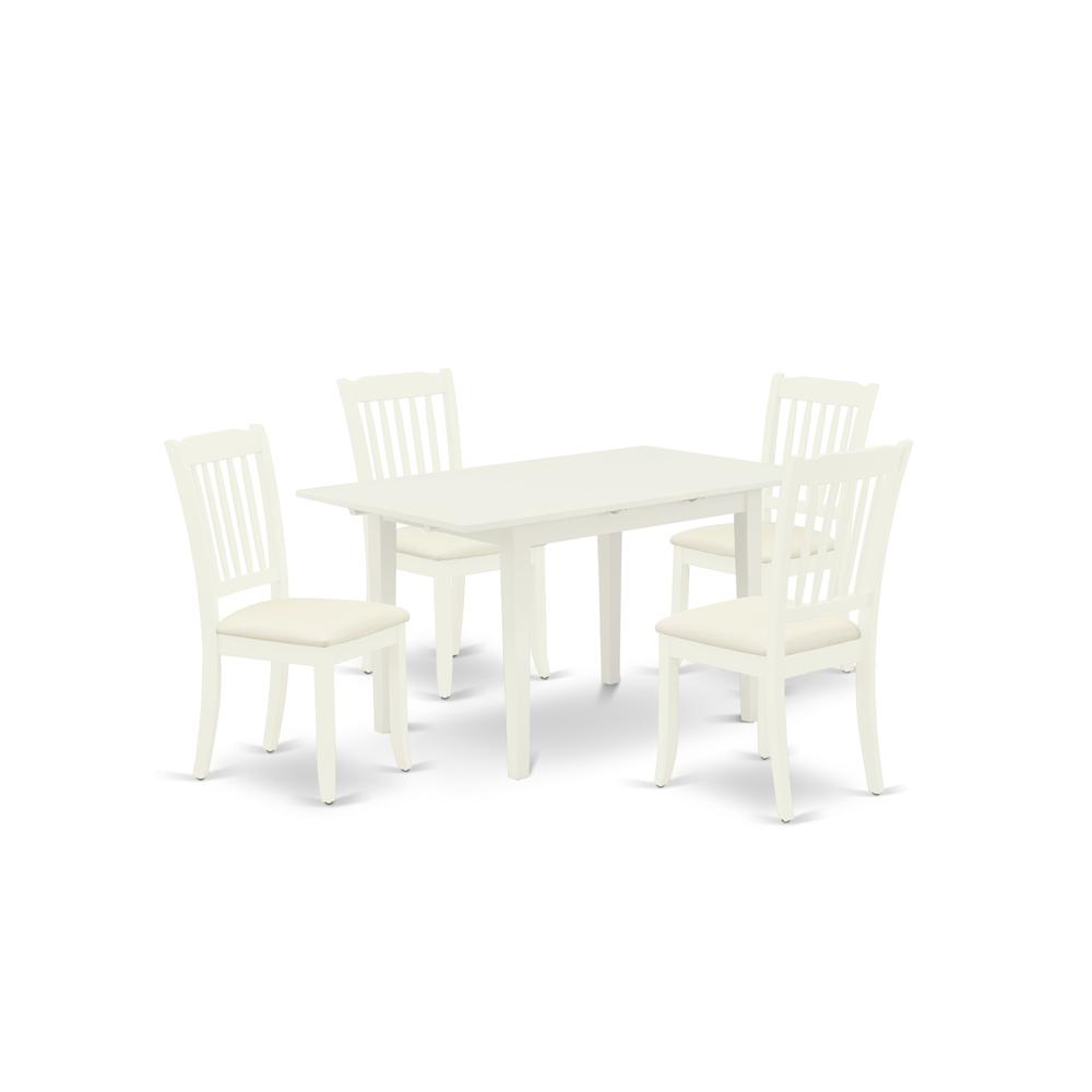 Dining Table - Dining Chairs NODA5 - LWH - C By East West Furniture | Dining Sets | Modishstore