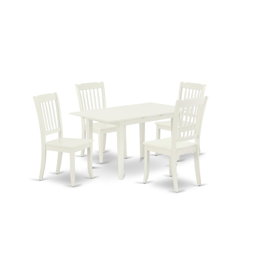 Dining Table - Dining Chairs NODA5 - LWH - W By East West Furniture | Dining Sets | Modishstore