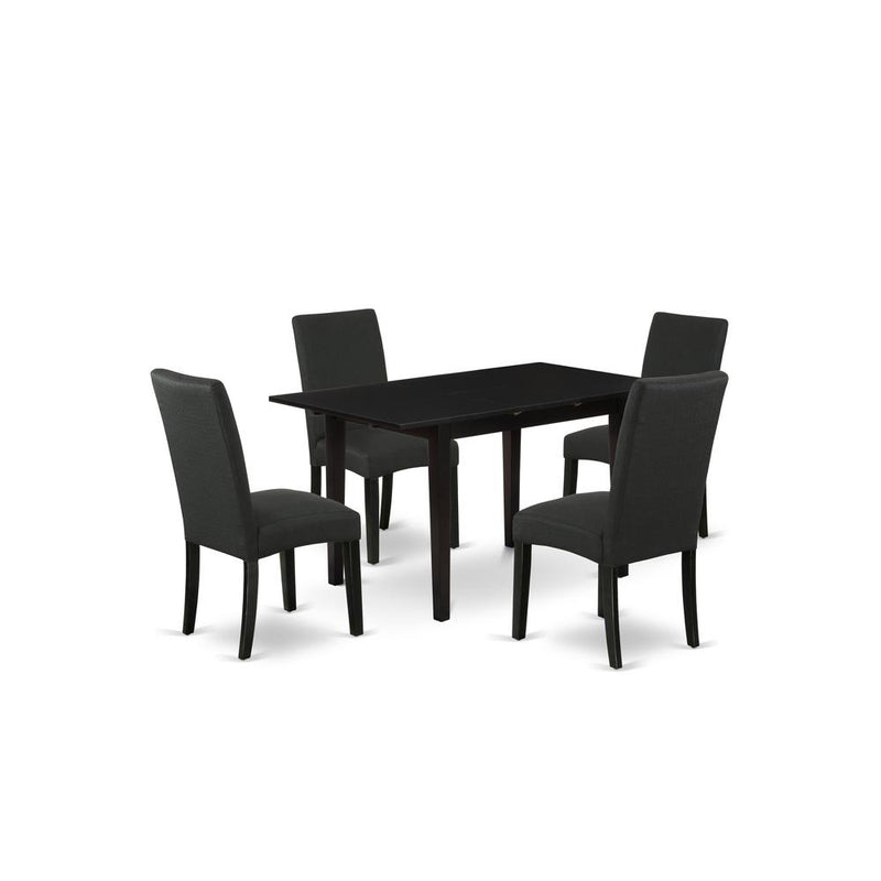 Dining Table - Dining Chairs NODR5 - BLK - 24 By East West Furniture | Dining Sets | Modishstore