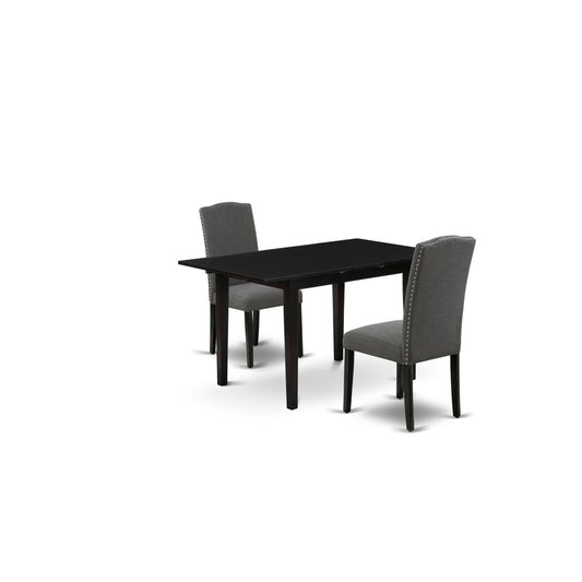 Dining Table - Parson Chairs NOEN3 - BLK - 20 By East West Furniture | Dining Sets | Modishstore