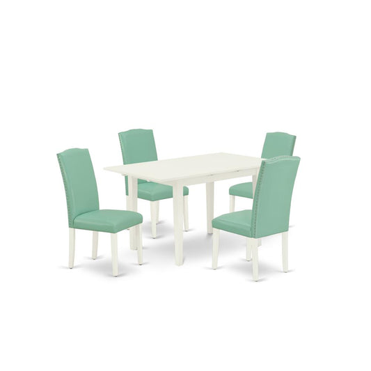 Dining Table - Parson Chairs NOEN5 - LWH - 57 By East West Furniture | Dining Sets | Modishstore