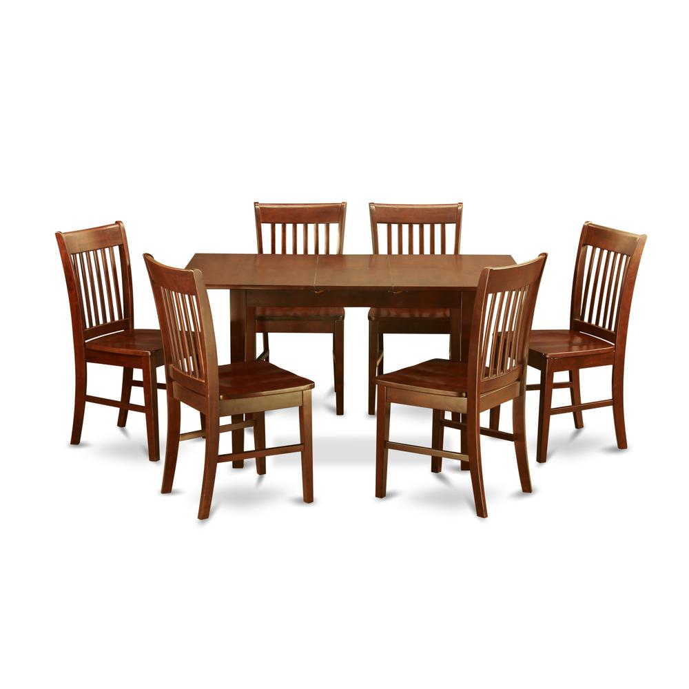7 Pc Small Kitchen Table Set - Table With Leaf And 6 Dining Chairs By East West Furniture | Dining Sets | Modishstore - 2