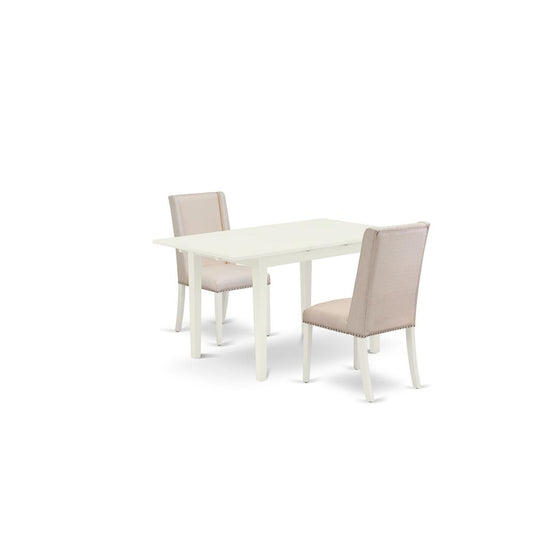 Dining Table - Parson Chairs NOFL3 - LWH - 01 By East West Furniture | Dining Sets | Modishstore