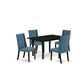 Dining Table - Parson Chairs NOFL5 - BLK - 21 By East West Furniture | Dining Sets | Modishstore